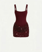 Vestido Velvet Corset Mini