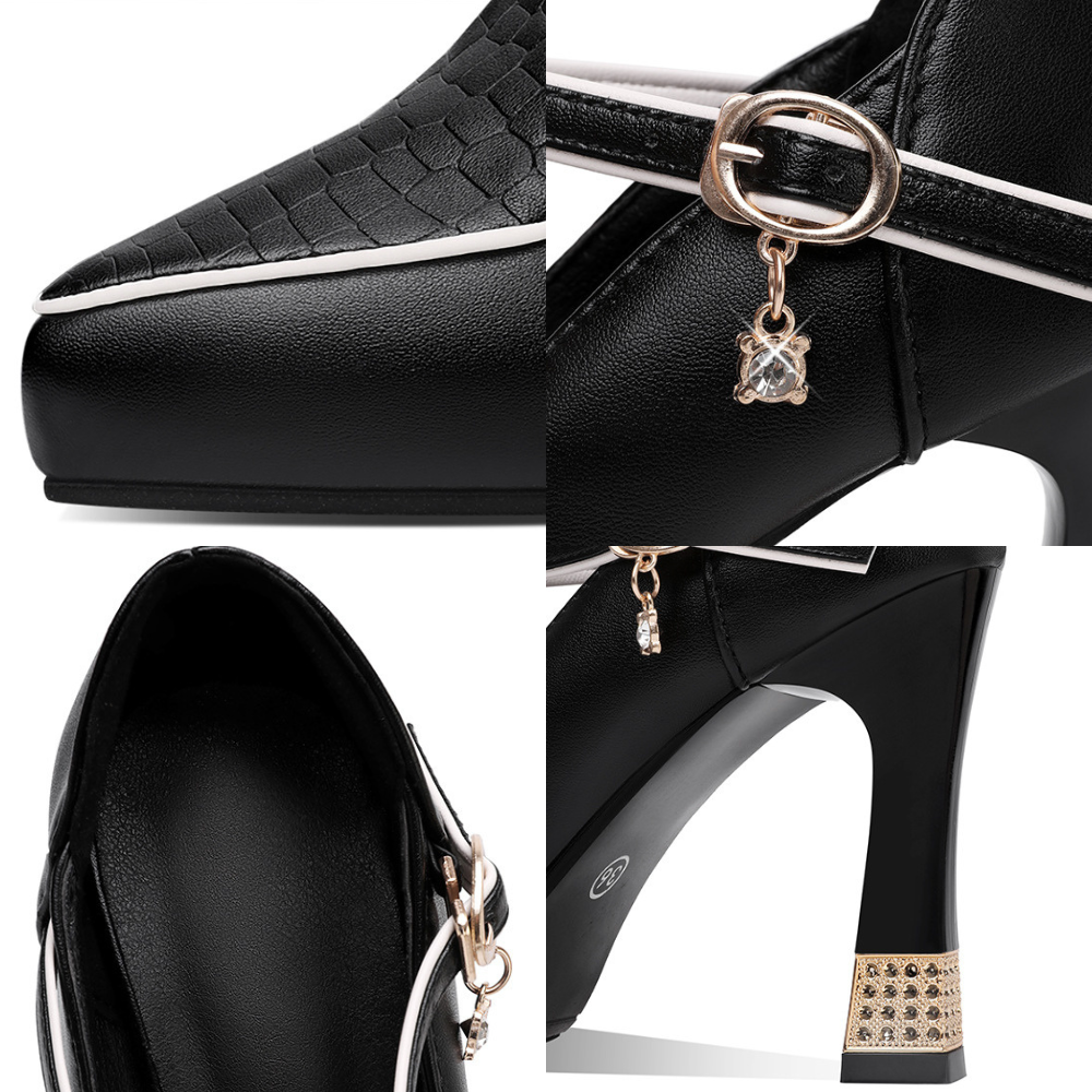 Aurora – Zapatos de salón con tiras en T y adornos