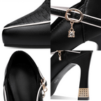 Aurora – Zapatos de salón con tiras en T y adornos