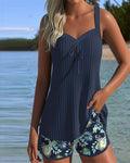 Julia | Tankini a rayas con braguita de baño de dos piezas
