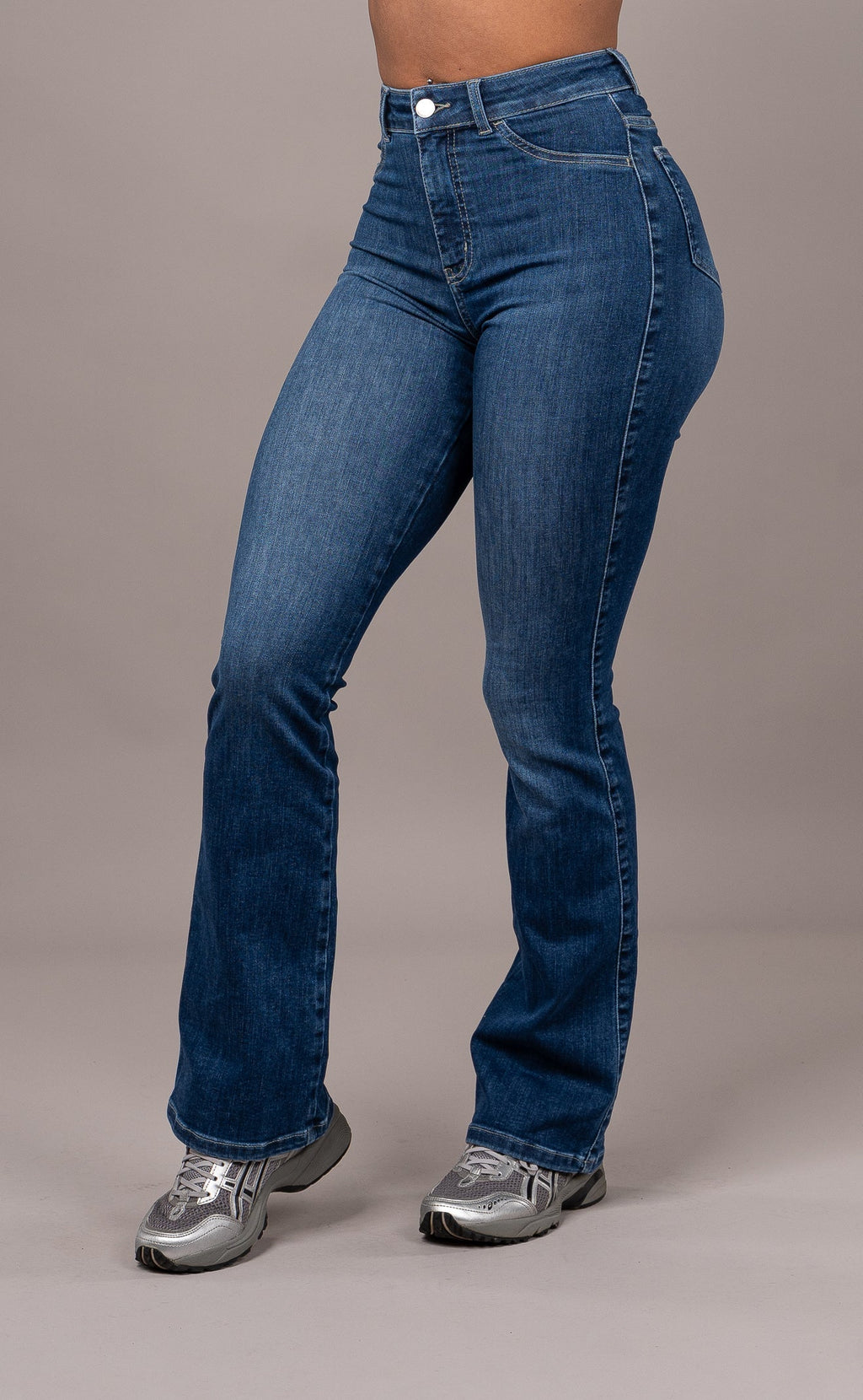 Vaqueros Acampanados Pastel - Azul Zafiro