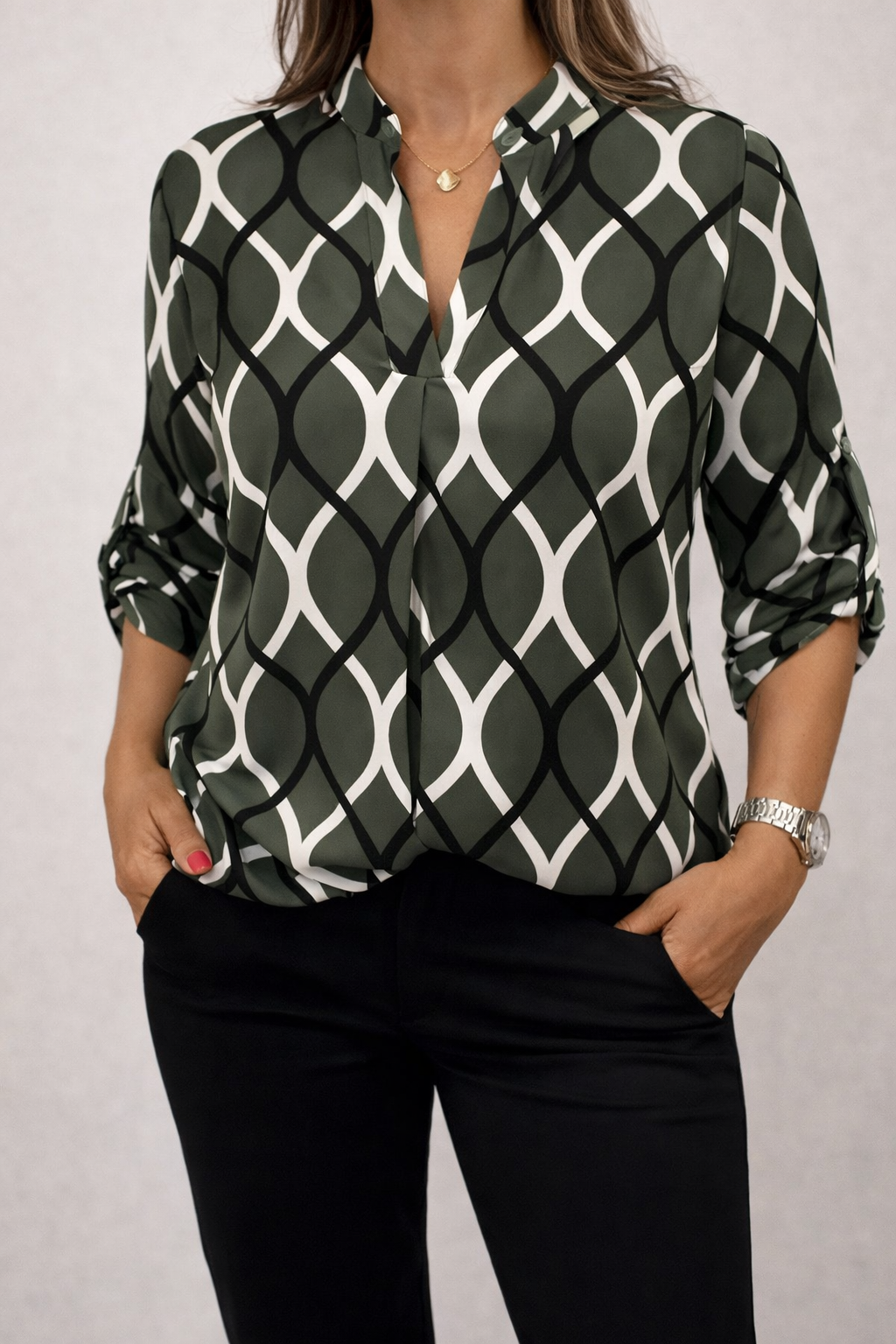 Nora | Blusa que realza la figura con un elegante estampado