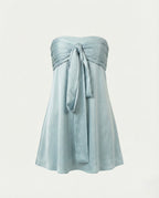 Vestido "Aguamarina"  Mini Satinado