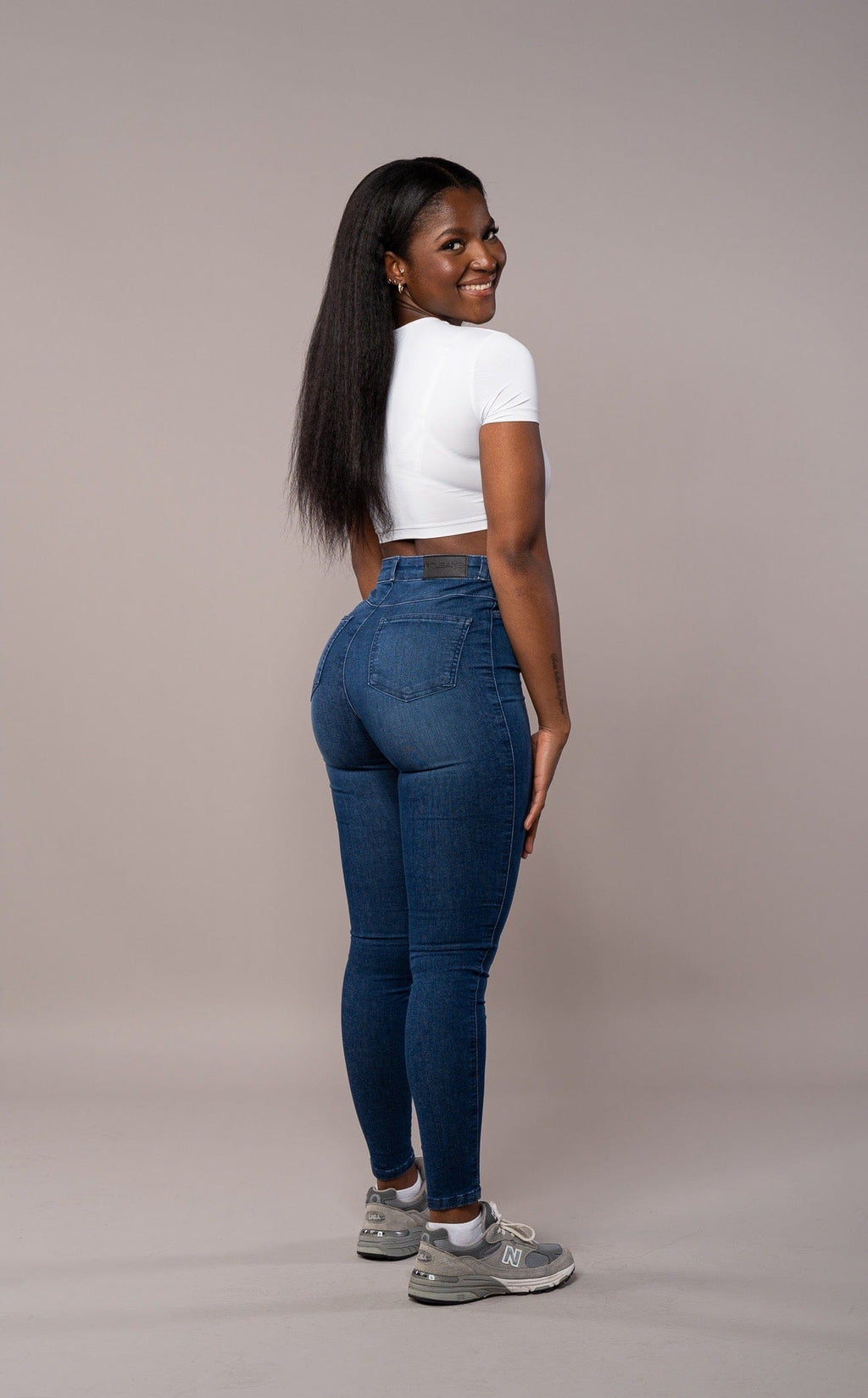 Vaquero con ajuste favorecedor - Azul Espacial