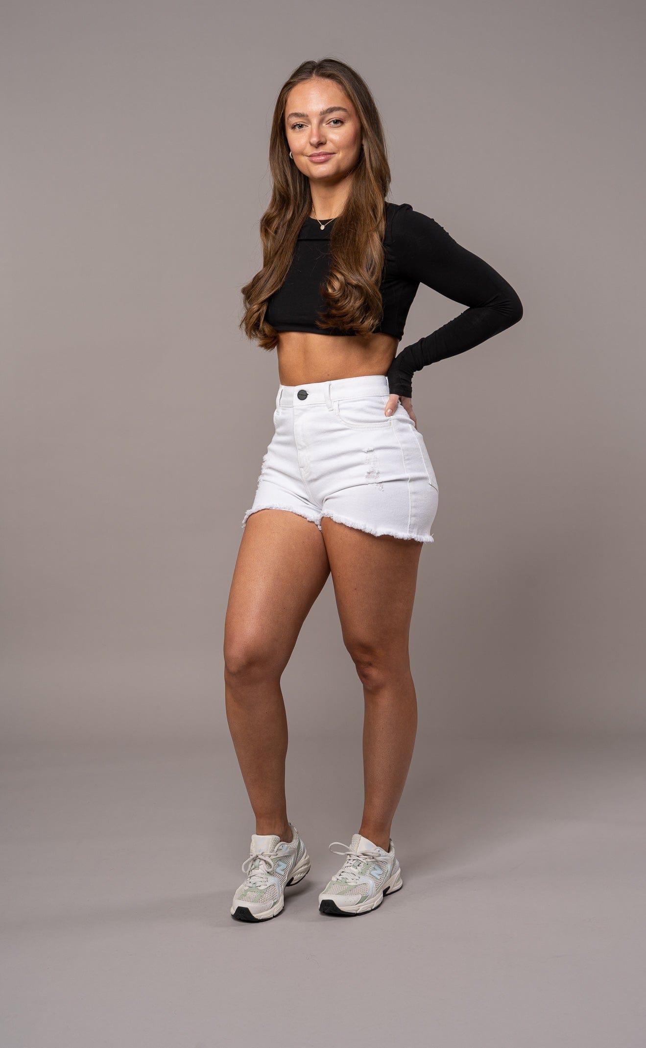 Shorts Rotos Pastel - Blanco