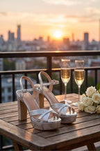 Zapatos Soledad Plateado de tacón